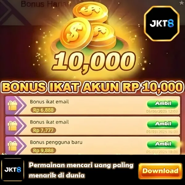 JKT8 Bonus Member Baru 100%